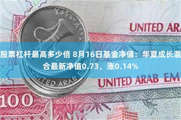 股票杠杆最高多少倍 8月16日基金净值：华夏成长混合最新净值0.73，涨0.14%