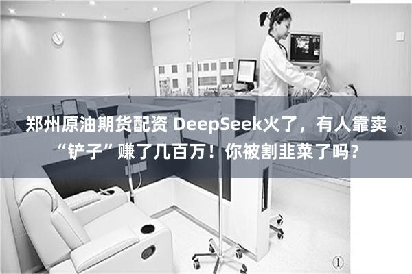 郑州原油期货配资 DeepSeek火了，有人靠卖“铲子”赚了几百万！你被割韭菜了吗？